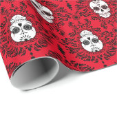 Dode schade - Chic Sugar Skulls Wrapping Paper Cadeaupapier (Rol Hoek)