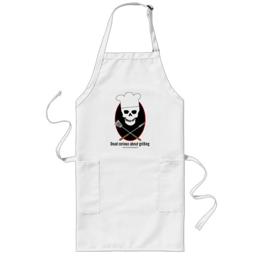 Dode serieus... grilling apron lang schort (Voorkant)