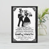 Dode Skeleton paar huwelijksuitnodigingen Kaart (Staand voorkant)