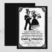 Dode Skeleton paar huwelijksuitnodigingen Kaart (Voorkant / Achterkant)