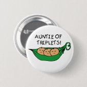 Dode van Triplets Ronde Button 5,7 Cm (Voorkant /achterkant)