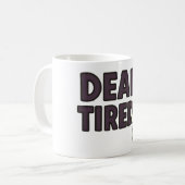 Dode Vermoeide Skelet Halloween Mok | Grappig Spoo (Voorkant links)