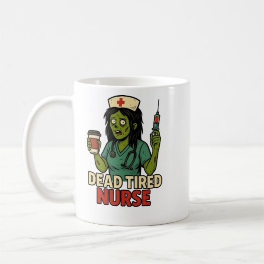Dode Vermoeide Verpleegster Halloween Mok (Links)