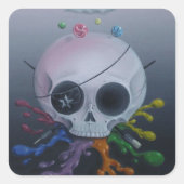 dode vierkante sticker (Voorkant)