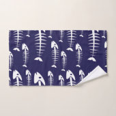 Dode Vissen Skelet Witte Botten Vis Humor Bad Handdoek (Handdoek)