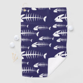 Dode Vissen Skelet Witte Botten Vis Humor Golfhanddoek (Insitu)