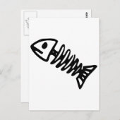 Dode visskelet Botten Briefkaart (Voorkant / Achterkant)