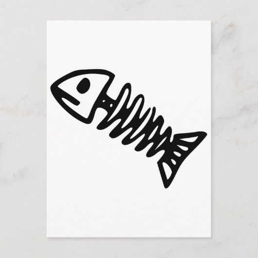 Dode visskelet Botten Briefkaart (Voorkant)