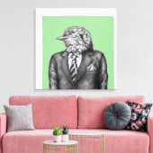 Dode vogel in zwarte pakken (Moegi) Canvas Afdruk (Insitu (Woonkamer))