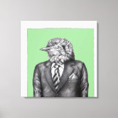 Dode vogel in zwarte pakken (Moegi) Canvas Afdruk (Voorkant)