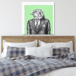 Dode vogel in zwarte pakken (Moegi) Canvas Afdruk