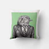 Dode vogel in zwarte pakken (Moegi) Kussen (Achterkant)