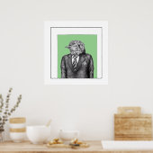 Dode vogel in zwarte pakken (Moegi) Poster (Keuken)