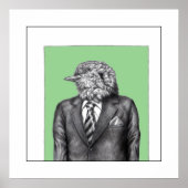 Dode vogel in zwarte pakken (Moegi) Poster (Voorkant)