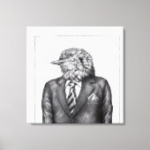 Dode vogel in zwarte pakken (sneeuw) canvas afdruk (Voorkant)