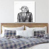 Dode vogel in zwarte pakken (sneeuw) canvas afdruk (Insitu (Slaapkamer))