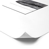 Dode vogel in zwarte pakken (sneeuw) poster (Hoek)