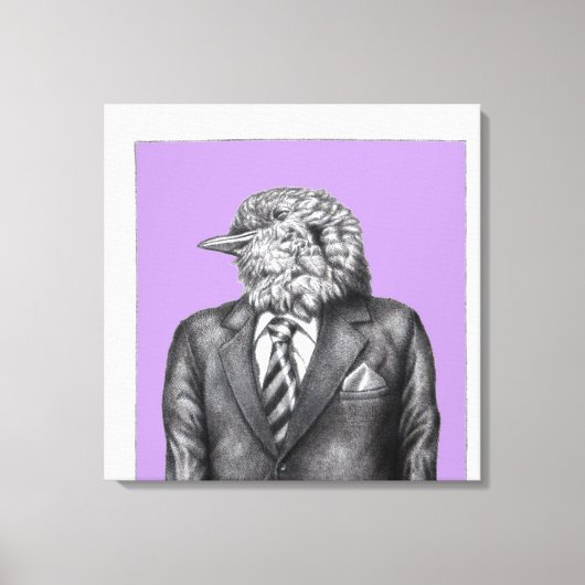 Dode vogel in zwarte pakken (Sumire) Canvas Afdruk (Voorkant)