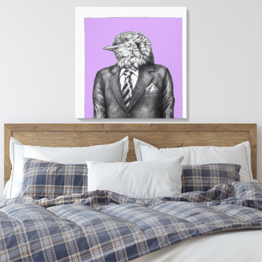 Dode vogel in zwarte pakken (Sumire) Canvas Afdruk (Insitu (Slaapkamer))