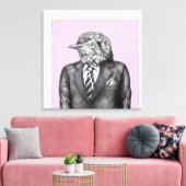 Dode vogel in zwarte pakken (Ume) Canvas Afdruk (Insitu (Woonkamer))