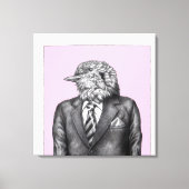 Dode vogel in zwarte pakken (Ume) Canvas Afdruk (Voorkant)