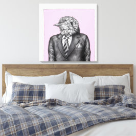 Dode vogel in zwarte pakken (Ume) Canvas Afdruk