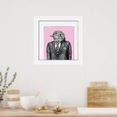 Dode vogel in zwarte pakken (Ume) Poster (Keuken)