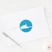 Dode Vogel Overreden Grafisch Ronde Sticker (Envelop)