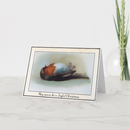 dode vogelkerst feestdagen kaart (Voorkant)