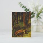 Dode vos in de ondergroei door Edgar Degas Briefkaart (Staand voorkant)