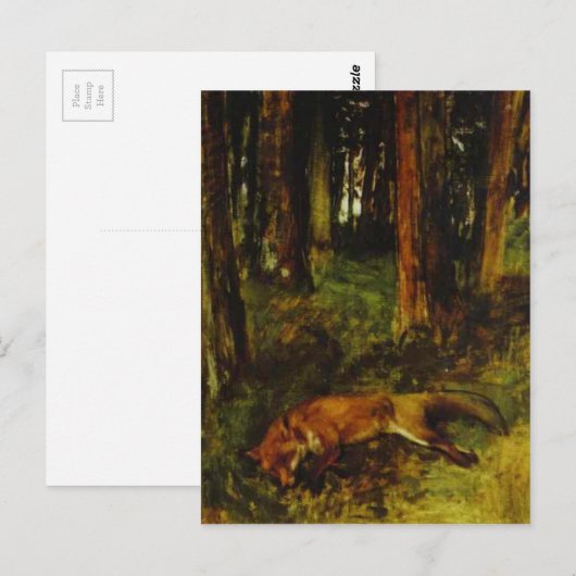 Dode vos in de ondergroei door Edgar Degas Briefkaart (Voorkant / Achterkant)