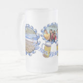Dode vrienden, strand en bier 786 matglas bierpul (Voorkant links)