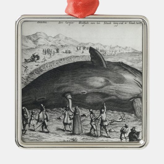 Dode walvis metalen ornament (Voorkant)