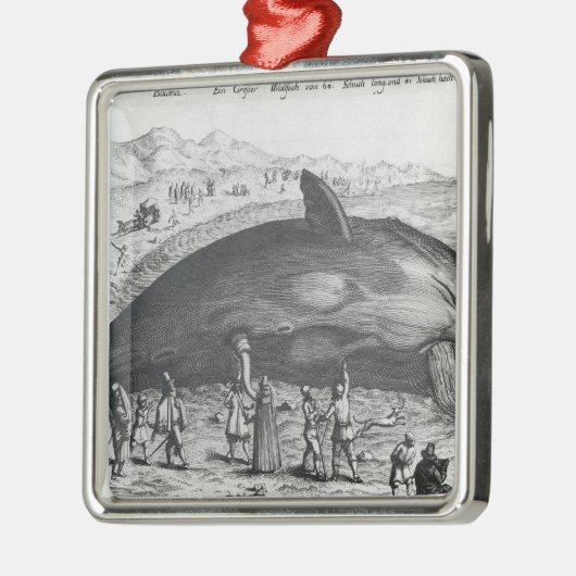 Dode walvis metalen ornament (Links)