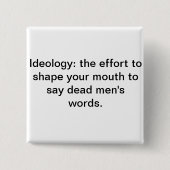 Dode woorden van Mannen Vierkante Button 5,1 Cm (Voorkant)