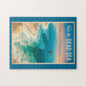 Dode Zee Illustratie Reis Kunst Vintage Legpuzzel (Horizontaal)
