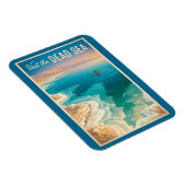 Dode Zee Illustratie Reis Kunst Vintage Magneet (Rechterzijde)