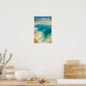 Dode Zee Illustratie Reis Kunst Vintage Poster (Keuken)