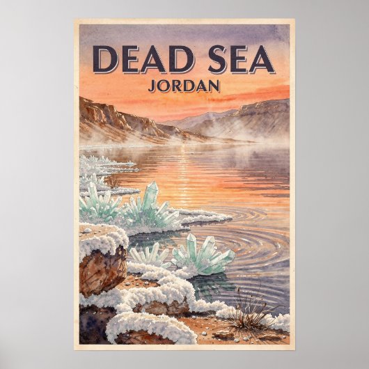 Dode Zee Jordanië Reizen Poster (Voorkant)