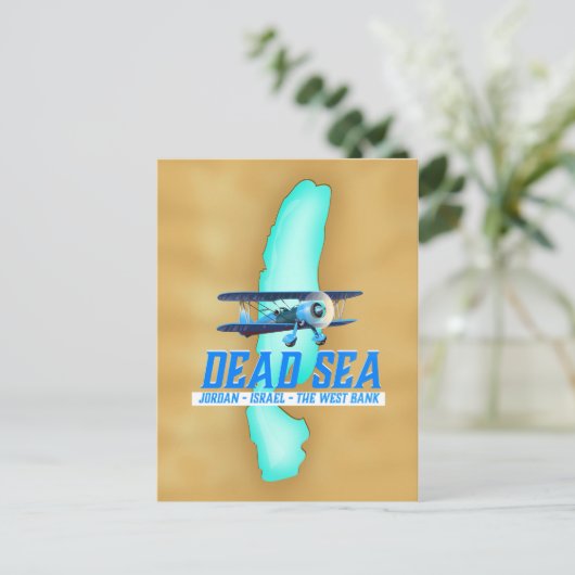 Dode Zee Reisposter Briefkaart (Staand voorkant)
