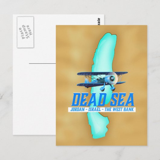 Dode Zee Reisposter Briefkaart (Voorkant / Achterkant)