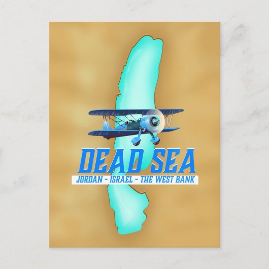 Dode Zee Reisposter Briefkaart (Voorkant)