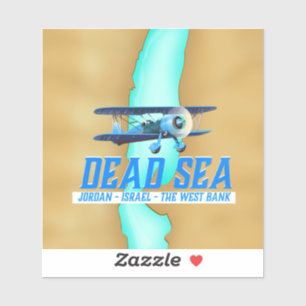 Dode Zee Reisposter Sticker