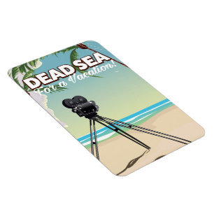 Dode Zee voor een vakantie! Reisposter Magneet