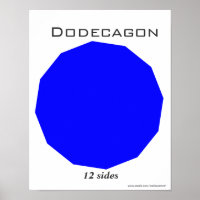 Dodecagon-Poster van veelhoek
