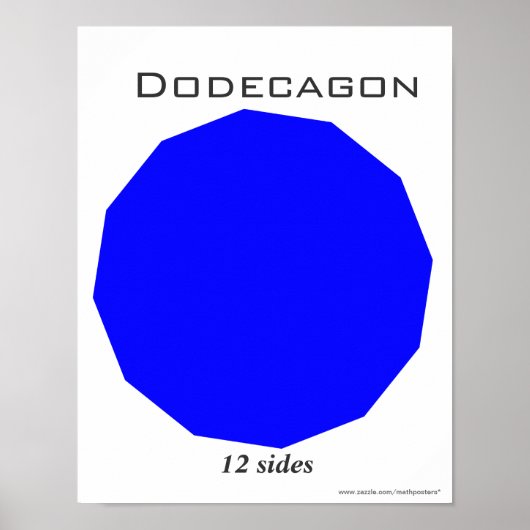 Dodecagon-Poster van veelhoek Poster (Voorkant)