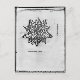 Dodecahedron, uit "De Divina Proportione" Briefkaart