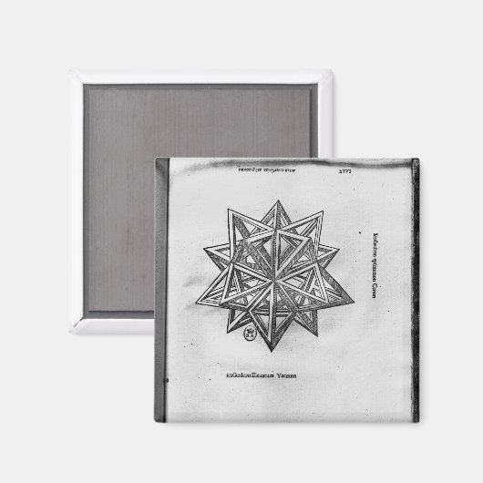 Dodecahedron, uit "De Divina Proportione" Magneet (Voorkant / Achterkant)