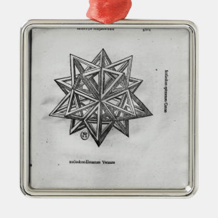 Dodecahedron, uit "De Divina Proportione" Metalen Ornament