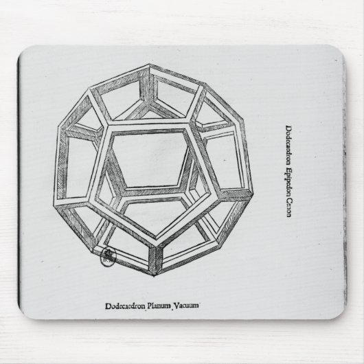 Dodecahedron, uit "De Divina Proportione" Muismat (Voorkant)